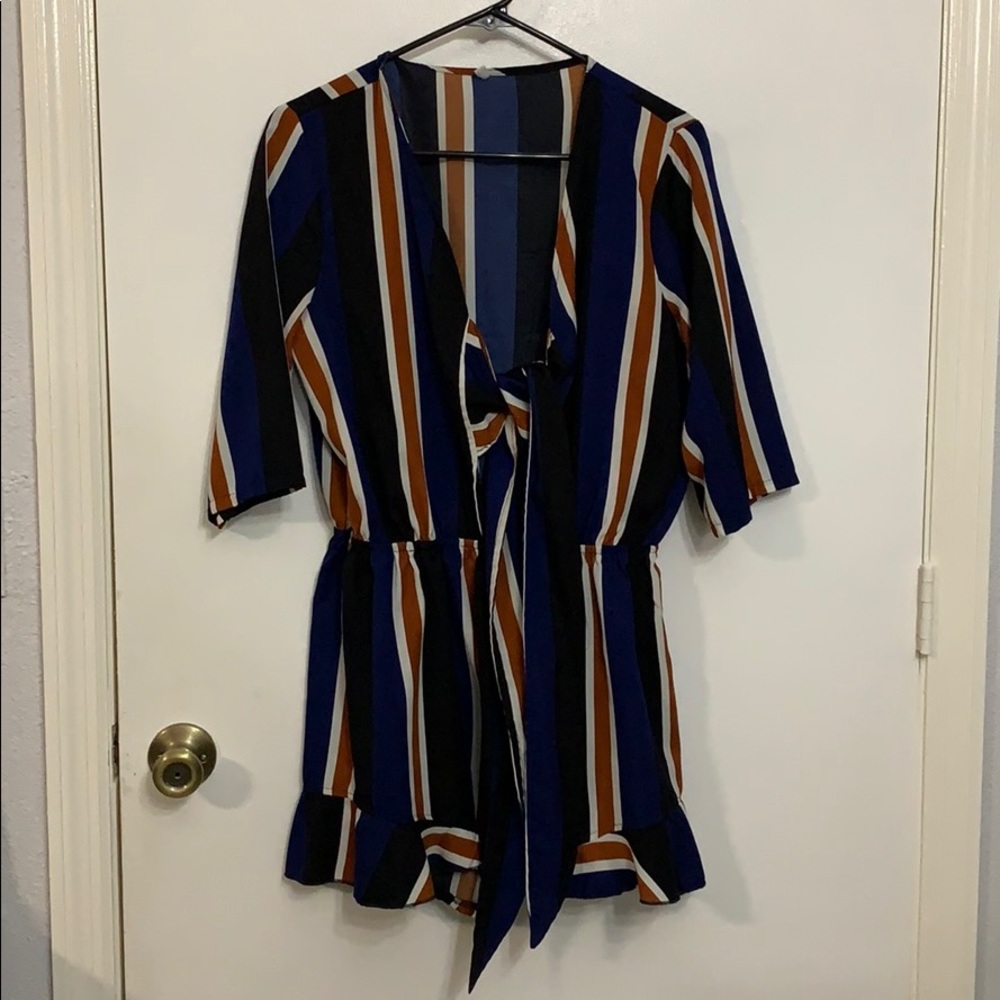 Flattering Striped Romper!